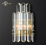 Crystal LED Wall Sconce Two Tiers Indoor Lighting for Bathroom Bedroom