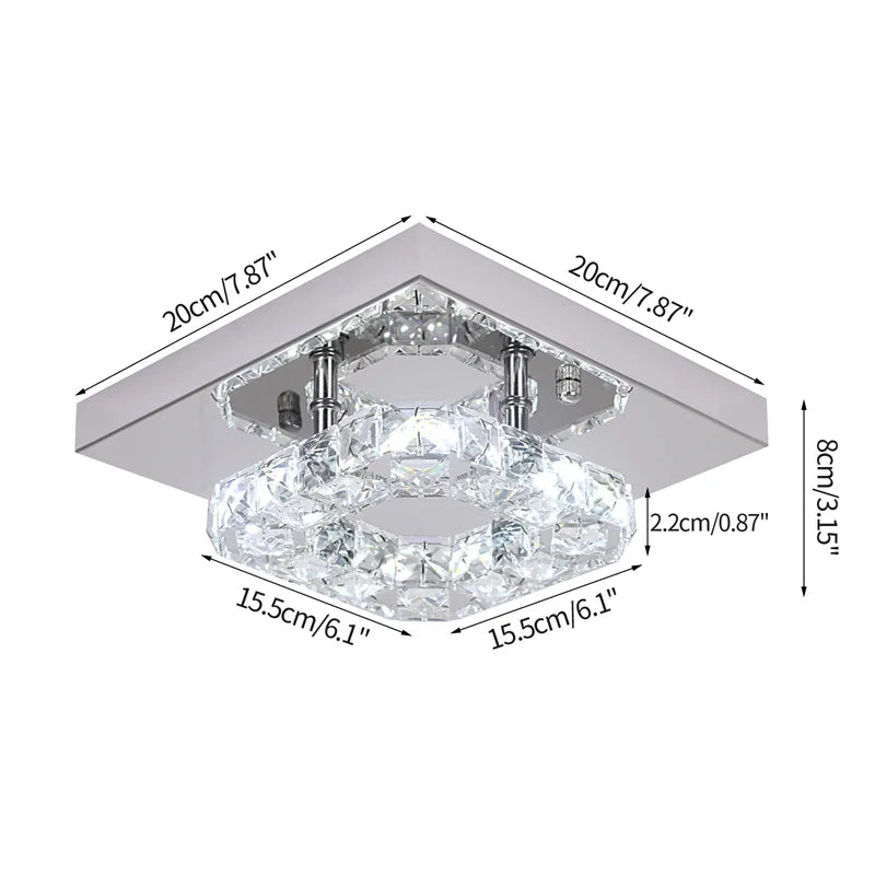 Flower Crystal LED Ceiling Lamp Chandelier Light for Home Hotel Living Room