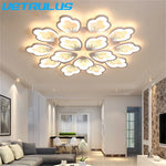 Lotus Design LED Acrylic Chandelier Ceiling Lamp for Modern Living, Dining, and Study Rooms