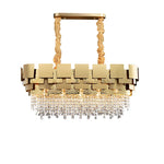 Stainless Steel Crystal Golden Chandelier for Dinning Room