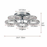 Modern Crystal Chandelier Ceiling Lamp for Bedroom Living Dining Room