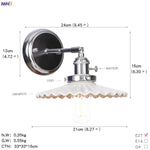 Modern Amber Glass Ball LED Wall Lamp for Home Bedroom Stair Mirror