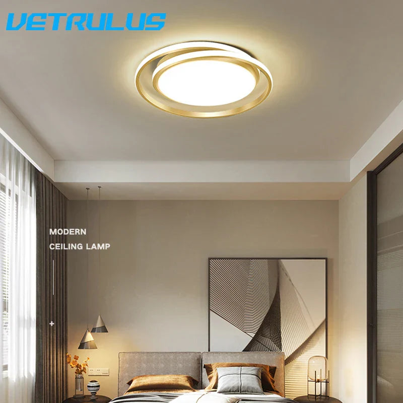 Modern Round Acrylic Chandelier Ceiling Lamp for Stylish Living Room Decor