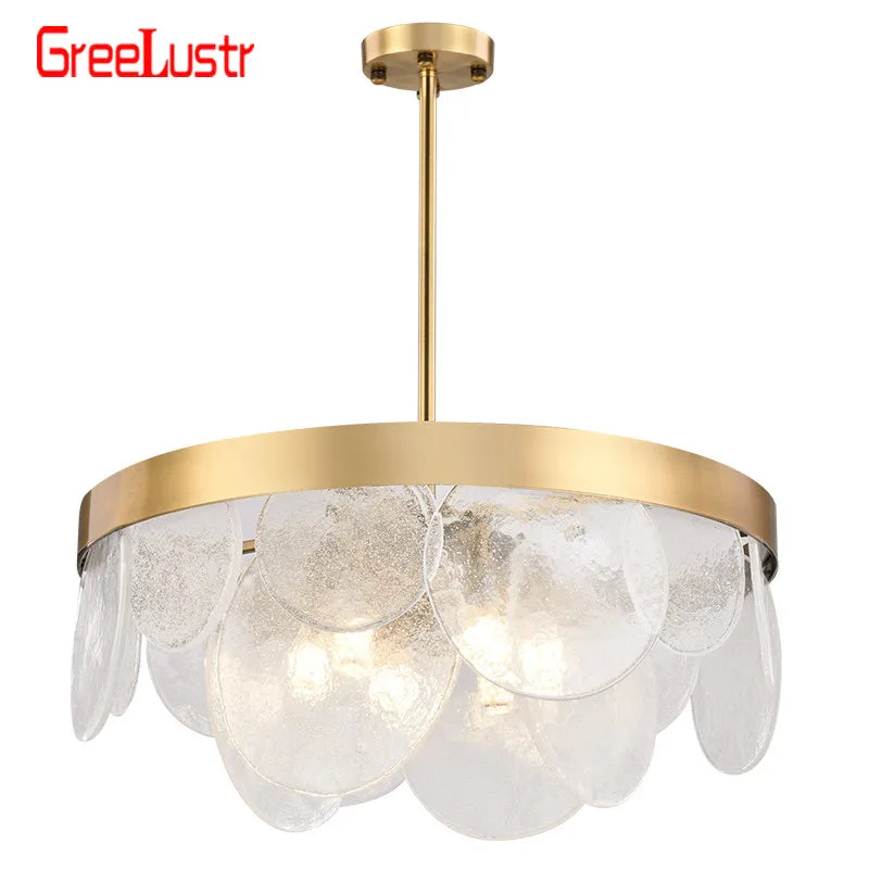 Glass Copper LED Pendant Light: Luxury Nordic Design for Home Decor