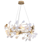 Ginkgo Ceramic Chandelier: Luxury Pendant Lights for Dining & Living Room