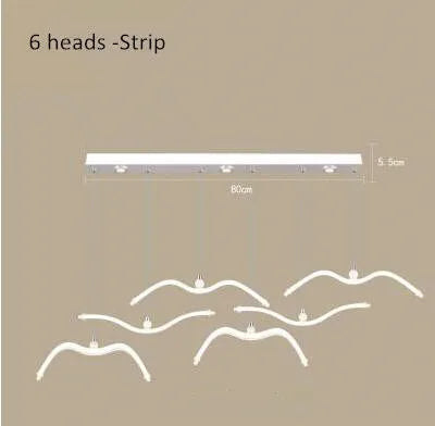 Seagull LED Pendant Light Modern Ceiling Lamp Nordic Chandelier Lumina
