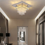 Crystal LED Ceiling Light Plafon Chandelier Stainless Steel Luminaria