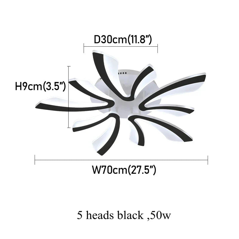 Modern Acrylic LED Chandelier Ceiling Light for Living Room Bedroom Decor