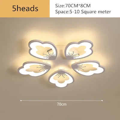 Lotus Design LED Acrylic Chandelier Ceiling Lamp for Modern Living, Dining, and Study Rooms