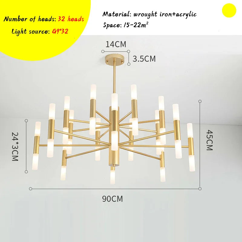 Nordic LED Pendant Chandelier: Modern Home Decor Light Fixture for Living Room, Bedroom & Restaurant