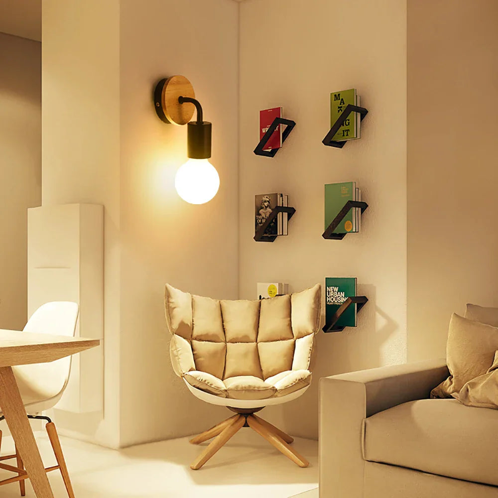 Modern Minimalist Wall Sconces E27 Indoor Living Room Lighting