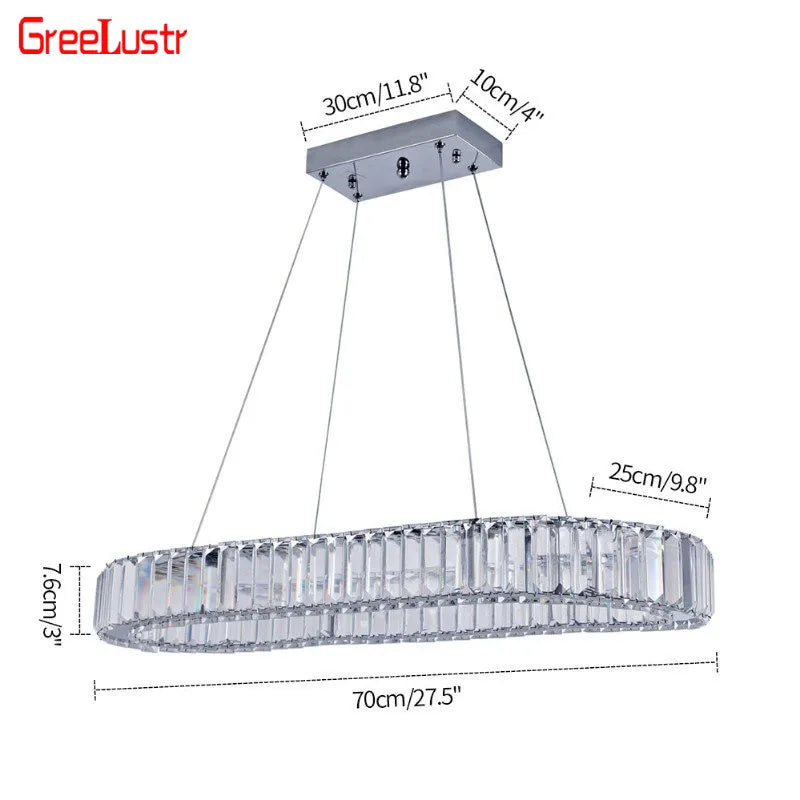 Luxury Crystal LED Pendant Chandelier for Home Lighting & Decor