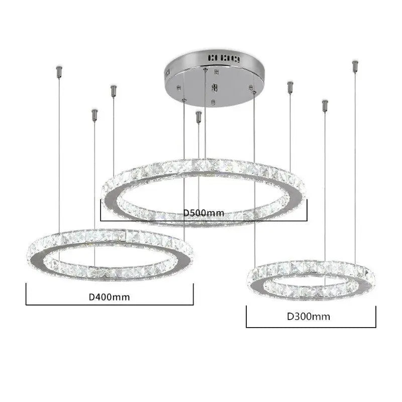 Crystal LED Chandeliers: Modern Pendant Light for Living Room.