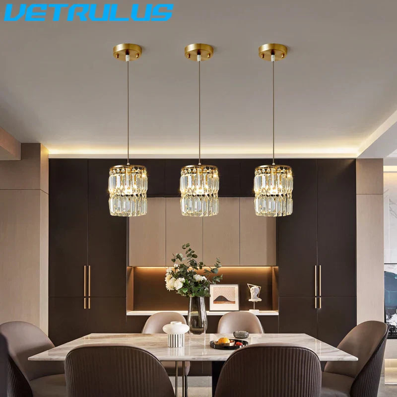 Afraliatm Crystal Pendant Light | Modern Chandelier for Dining Table and Kitchen Island
