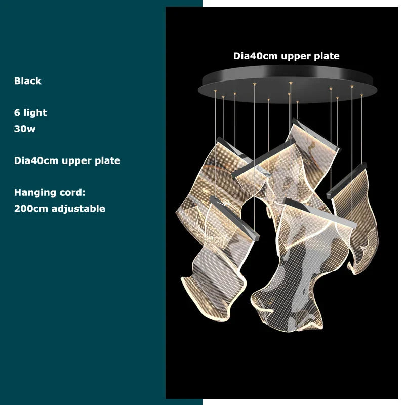 Black Love Chandelier Lighting for Dinning Room
