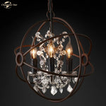Crystal LED Chandelier: Contemporary Orb Pendant Light for Home Decor