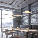 Nordic Flamingo Chandelier: White Light Minimalist Round Lamp for Living, Bed, Dining Room