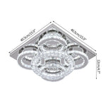 Afralia Smart LED Chandelier Modern Ceiling Lamp Remote Control for Living Dining Room