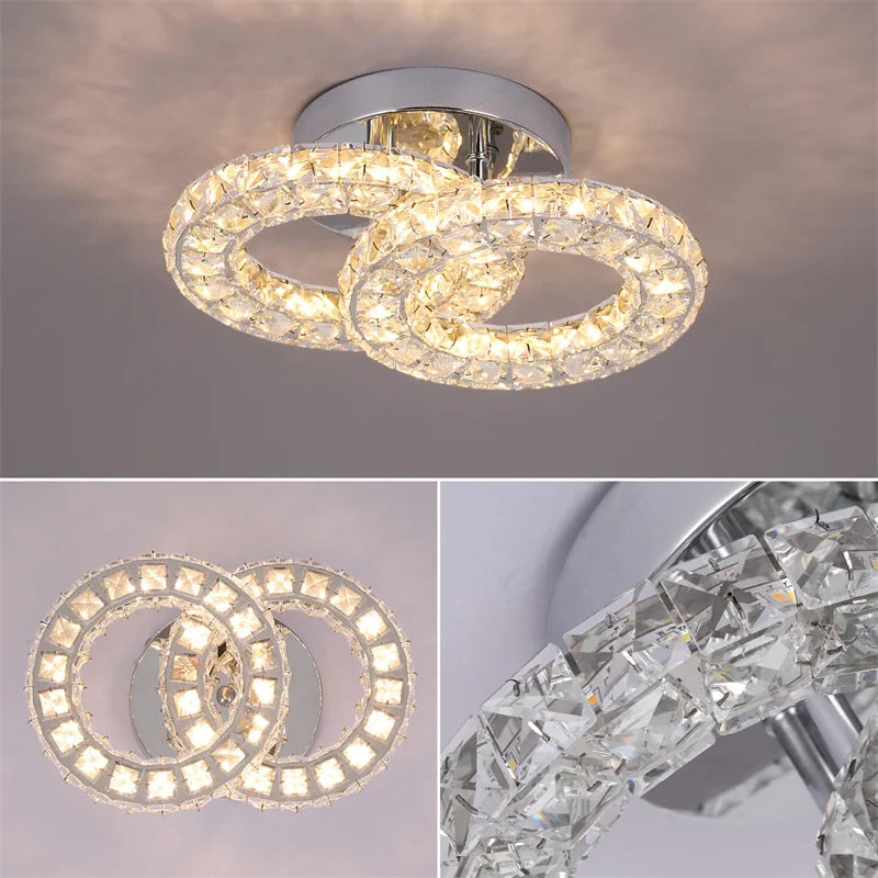 Modern K9 Crystal LED Ceiling Chandelier for Home Decor