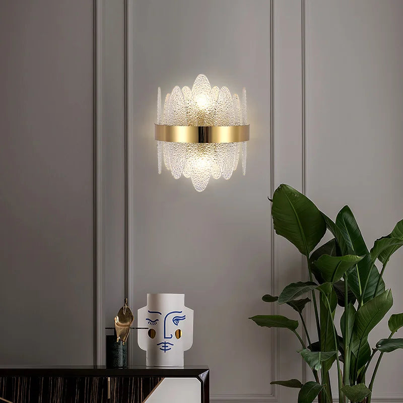 Gold Black LED Wall Sconce Light for Bedroom Corridor