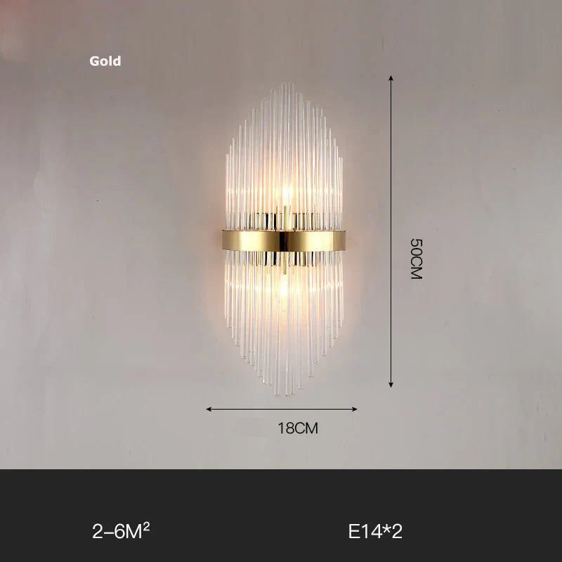 Gold Black LED Wall Sconce Light for Bedroom Corridor