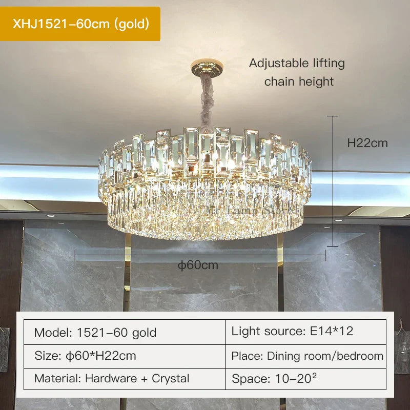 Crystal Chandelier: Elegant Lighting for Home, Living Room, Bedroom, Kitchen