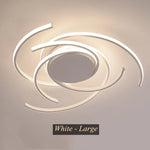 Curved Branch LED Ceiling Lamp: Modern Nordic Design for Bedroom, Dining, Kitchen.