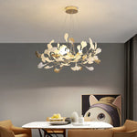 Ginkgo Leaf Decor Chandelier - Nordic Fine Flower Art Light for Living Room