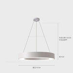 Modern Iron Art Circle LED Pendant Lights - Black White Metal Ringoffsetof.
