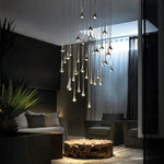 Rain Chrome Pendant Light for Dining Room Minimalism Decor Kitchen Loft