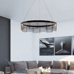 Stratos Glass LED Chandelier Rings for Dining Hall Bedroom Luxury Lighting