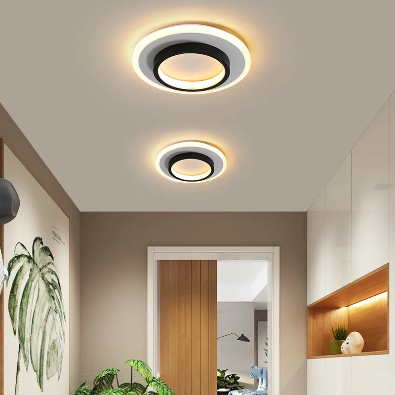 Round Square LED Ceiling Light - Small Indoor Night Light