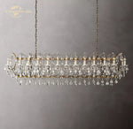 Crystal Iron Chandelier: Modern Brass Candle Chandeliers for Living Dining Room