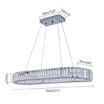 Crystal LED Ring Pendant Chandelier for Modern Living Dining Room Décor