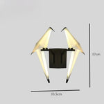Love Bird Chandelier Lighting - White Gold Designer Lustre for Dining Room
