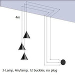 Geometric LED Pendant Light for Living Room Bedside - Nordic Style Glam Fixtures