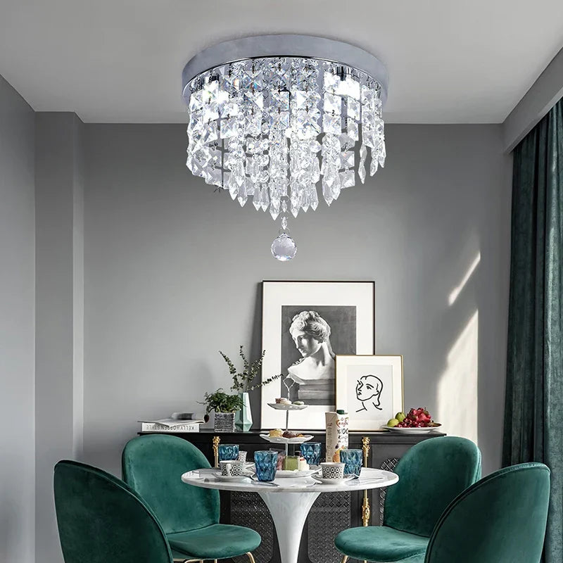 Crystal Chandelier Ceiling Lamp - Entrance Kitchen Chandeliers Fixtures Home Decor