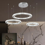 Crystal LED Chandeliers: Modern Pendant Light for Living Room.