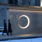 Moon Outdoor Patio Light IP65 Waterproof Stainless Steel Round Wall Light