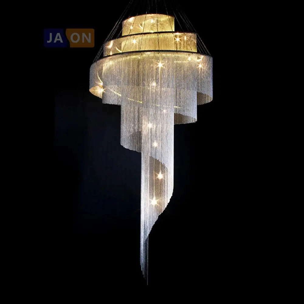 Chain Chandelier Lighting Suspension for Staircase