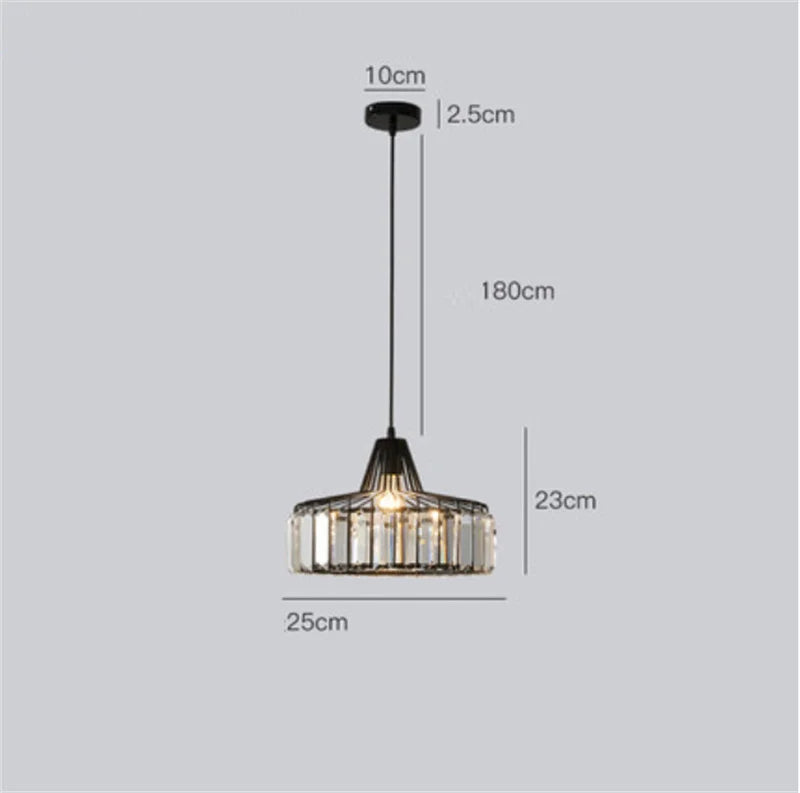 K9 Crystal Pendant Chandelier Modern Living Room Ceiling Lamp LED Hall Decor