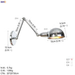 Loft Antique Edison 3-Head Black Wall Sconce Swing Arm Light