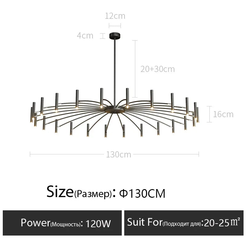 Modern Metal LED Ceiling Chandelier for Bedroom Home Decor Lighting