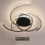 Curved Branch LED Ceiling Lamp: Modern Nordic Design for Bedroom, Dining, Kitchen.