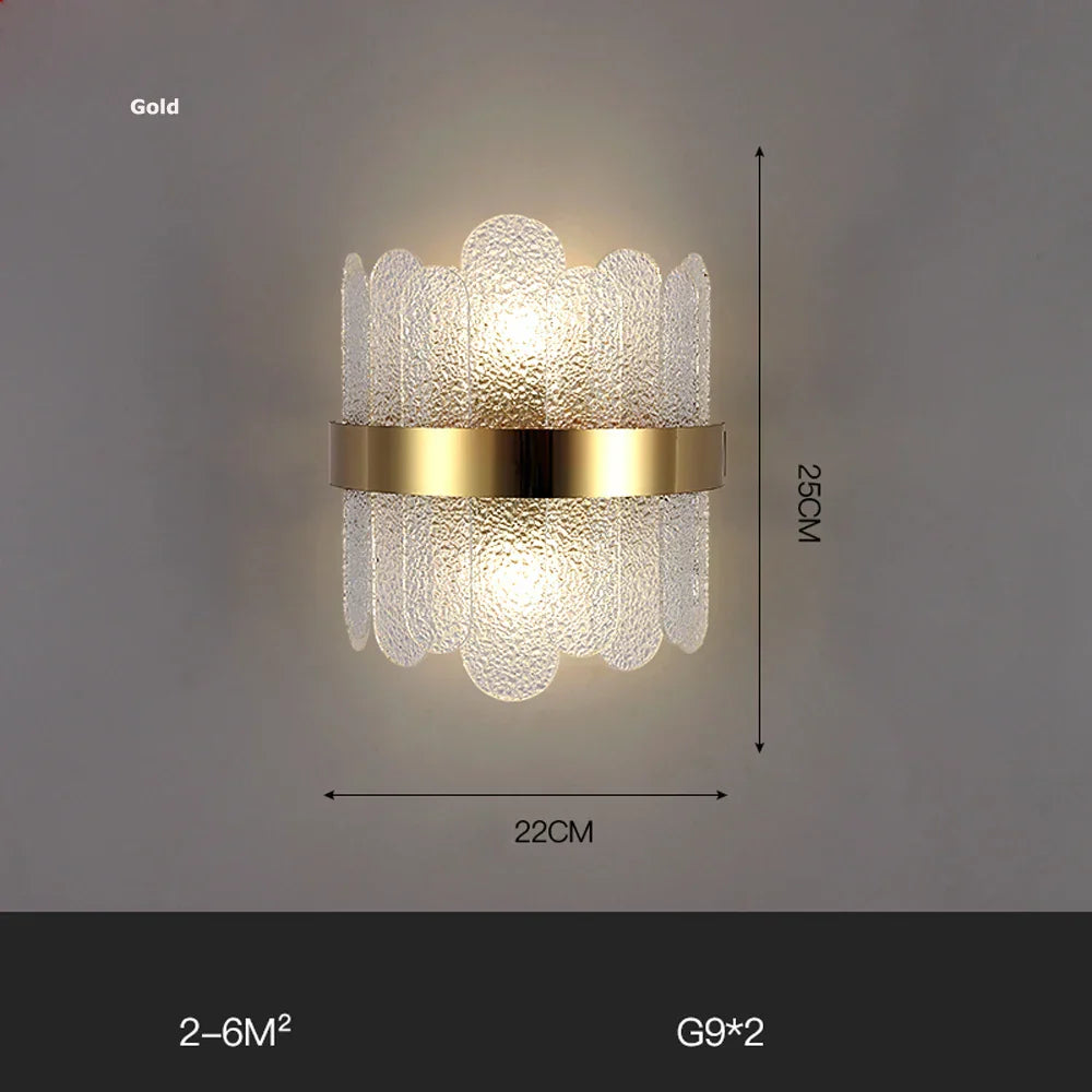 Gold Black LED Wall Sconce Light for Bedroom Corridor