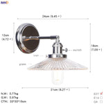 Modern Amber Glass Ball LED Wall Lamp for Home Bedroom Stair Mirror