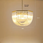 LED Glass Chandelier Hanging Lamps for Foyer - Modern Stainless Steel Design