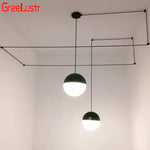 Geometric Glass Ball LED Pendant Chandelier Ceiling Lamp for Living Dining Bedroom