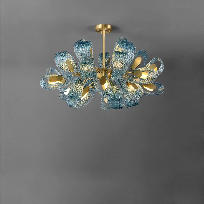 Copper Glass Blue Beauty Designer Wall Sconce LED Wall Light