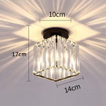 Crystal Pendant Ceiling Light, Modern E27 Semi Flush Design for Home Decor